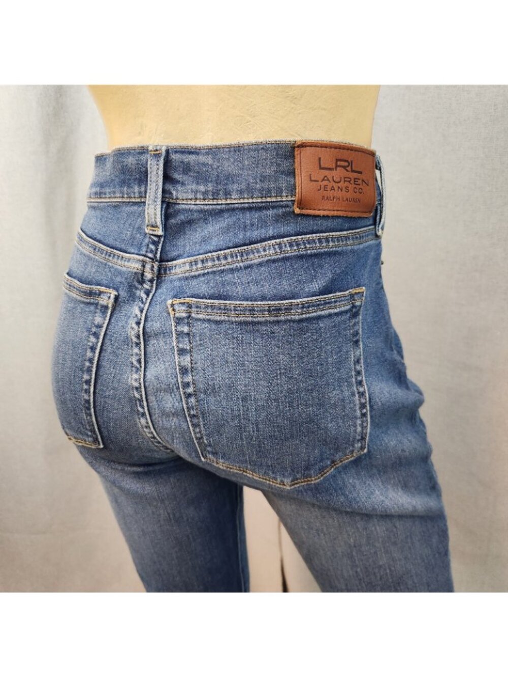 Lauren Ralph Lauren Blue Classic Straight Denim Jeans Pants Size 6 SMALL 29W - Picture 5 of 7